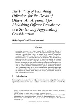 The Fallacy of Punishing Offenders for the Deeds of Others: An