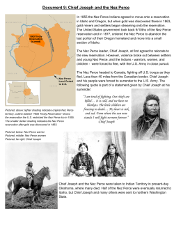 Document 9: Chief Joseph and the Nez Perce
