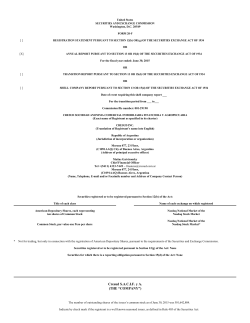 Cresud SACIF y A. (THE “COMPANY”)