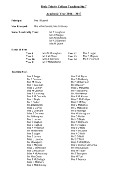 To - Holy Trinity College