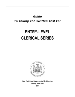 Entrance Level Clerical and Library Clerk Study Guide