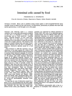 Intestinal colic caused by food