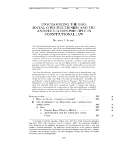 UNSCRAMBLING THE EGG: SOCIAL CONSTRUCTIONISM AND