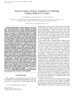 Role of Surface Tension Gradients in Correcting Coating Defects in