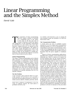 Linear Programming and the Simplex Method, Volume 54, Number 3