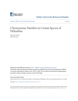 Chromosome Numbers in Certain Species of Helianthus