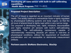 Proposed Project Description: The pH of blood is regarded as an