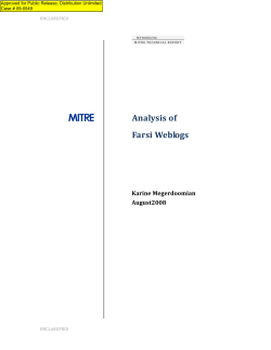 Analysis of Farsi Weblogs