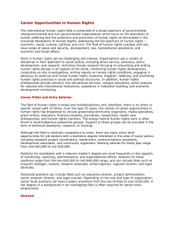 Career Opportunities in Human Rights