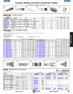Coaxial, Ribbon and Multi-Conductor Cables