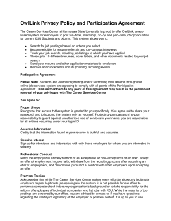 OwlLink Privacy Policy and Participation Agreement