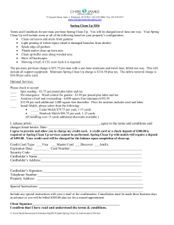 Spring clean up per hour per man spring clean up