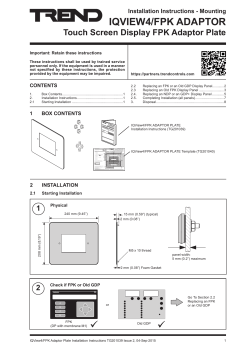 Installation/mounting instruction - Trend Partner