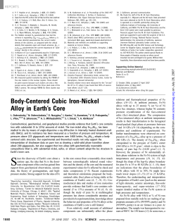 Body-Centered Cubic Iron-Nickel Alloy in Earth`s Core
