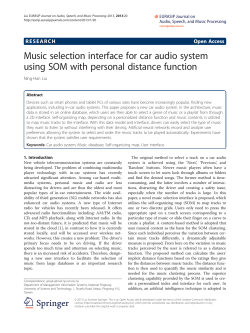 Music selection interface for car audio system using SOM with
