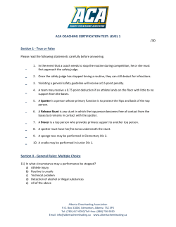 ACA COACHING CERTIFICATION TEST: LEVEL 1 /30 Section 1