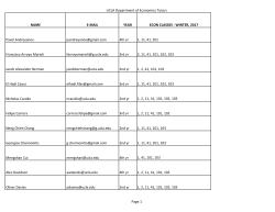 UCLA Department of Economics Tutors NAME E