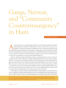 Gangs, Netwar, and &ldquo;Community Counterinsurgency&rdquo; in Haiti