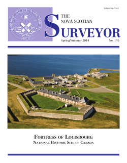 Spring/Summer 2014 No. 195 - Nova Scotia Land Surveyors