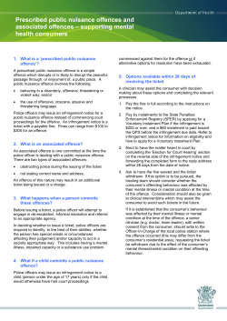 Prescribed public nuisance offences and associated offences