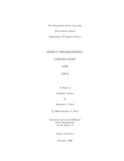 object programming, linear logic and java