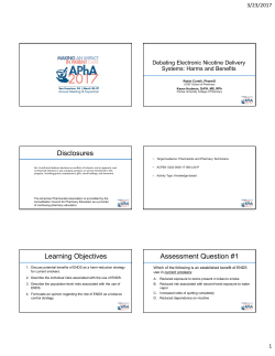 Electronic Nicotine Delivery handout
