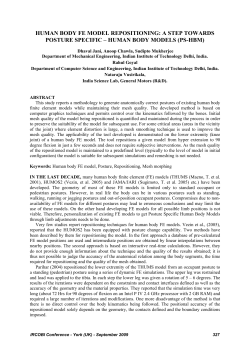 human body fe model repositioning: a step towards