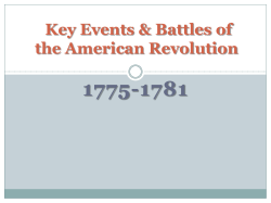 Battles of the Revolutionary War