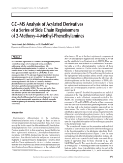 GC&ndash;MS Analysis of Acylated Derivatives of a Series of Side Chain