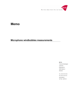 Microphone windbubbles measurements