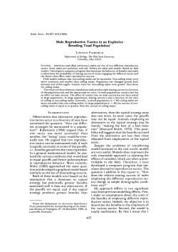 Male Reproductive Tactics in an Explosive Breeding Toad Population1