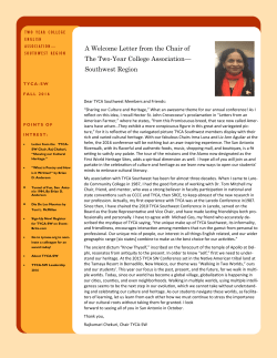 September 2016 Newsletter - TYCA-SW