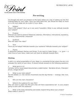 Pre-writing - The Cinematheque