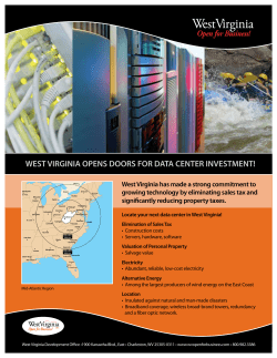 DataCenter - West Virginia Department of Commerce