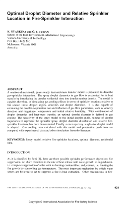 Optimal Droplet Diameter and Relative Sprinkler Location in