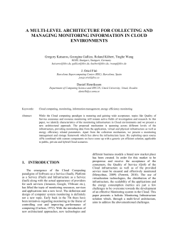 a multi-level architecture for collecting and managing monitoring
