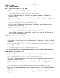 APUSH: Mr. Svidron Chapter 7
