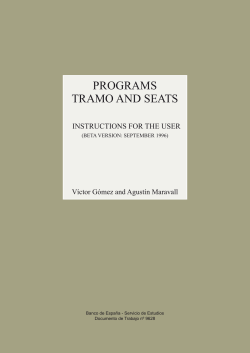 Programs tramo and seats