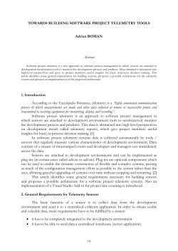 TOWARDS BUILDING SOFTWARE PROJECT TELEMETRY TOOLS