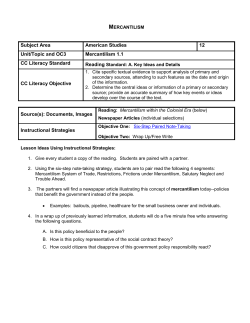 Mercantilism - Moore Public Schools