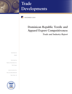 Dominican Republic Textile and Apparel Competitiveness