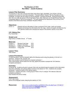 Miller-The Presidential Election of 1912