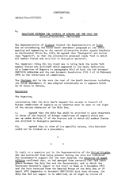 CONFIDENTIAL 16 CM/Del/Concl(76)255 V. RELATIONS