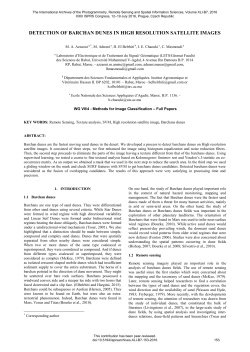 detection of barchan dunes in high resolution