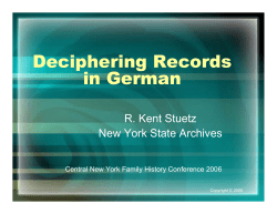 Deciphering Records in German