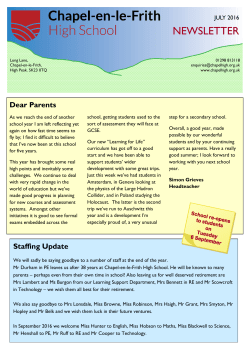newsletter - Chapel-en-le