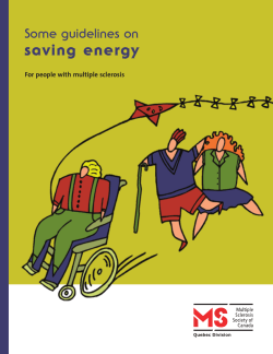 saving energy - MS Society of Canada
