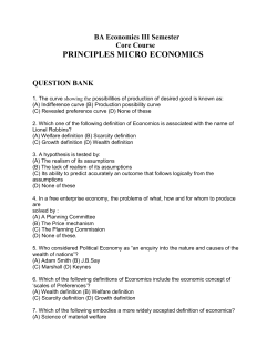 PRINCIPLES MICRO ECONOMICS