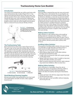 Tracheostomy Home Care - Physicians` Clinic of Iowa