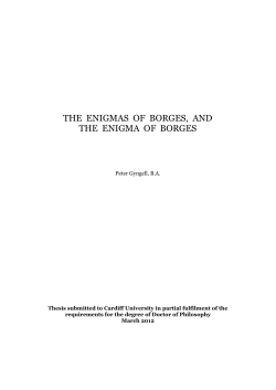 the enigmas of borges, and the enigma of borges - ORCA